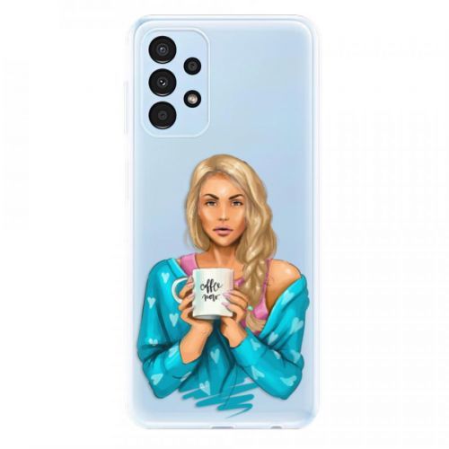 Odolné silikónové puzdro iSaprio - Coffe Now - Blond - Samsung Galaxy A13