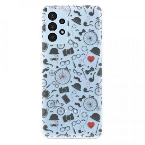 Odolné silikónové puzdro iSaprio - Vintage Pattern 01 - black - Samsung Galaxy A13