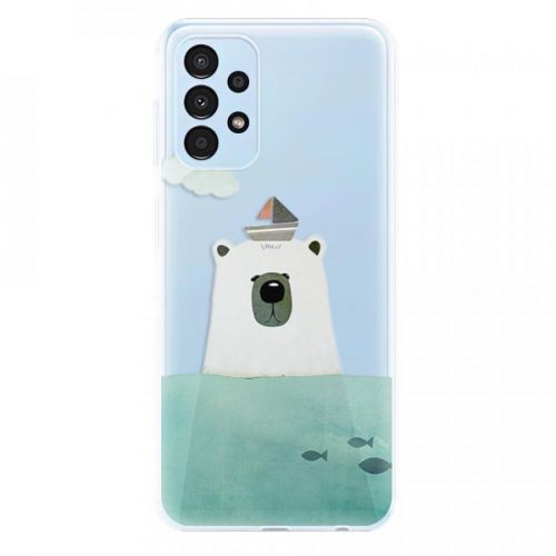 Odolné silikónové puzdro iSaprio - Bear With Boat - Samsung Galaxy A13