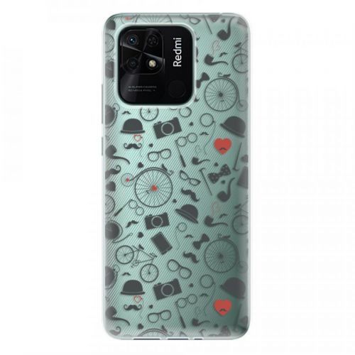 Odolné silikónové puzdro iSaprio - Vintage Pattern 01 - black - Xiaomi Redmi 10C