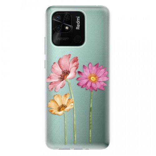Odolné silikónové puzdro iSaprio - Three Flowers - Xiaomi Redmi 10C