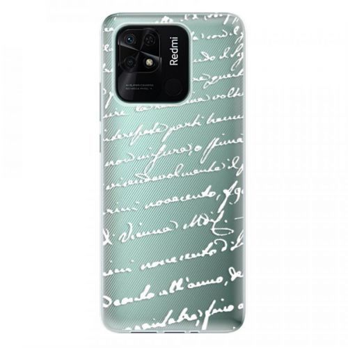 Odolné silikónové puzdro iSaprio - Handwriting 01 - white - Xiaomi Redmi 10C