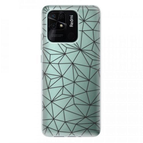 Odolné silikónové puzdro iSaprio - Abstract Triangles 03 - black - Xiaomi Redmi 10C