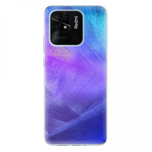 Odolné silikónové puzdro iSaprio - Purple Feathers - Xiaomi Redmi 10C