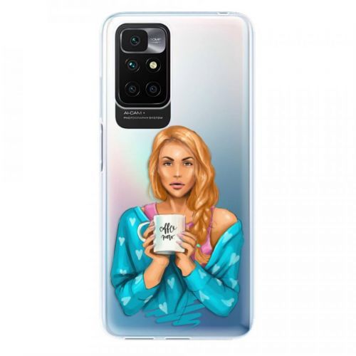 Odolné silikónové puzdro iSaprio - Coffe Now - Redhead - Xiaomi Redmi 10