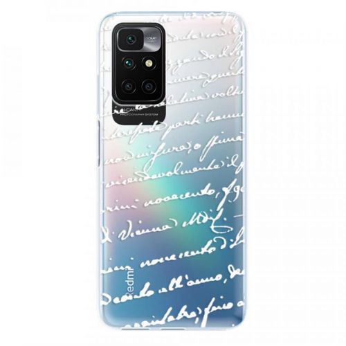 Odolné silikónové puzdro iSaprio - Handwriting 01 - white - Xiaomi Redmi 10