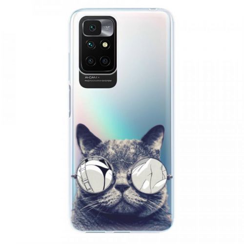 Odolné silikónové puzdro iSaprio - Crazy Cat 01 - Xiaomi Redmi 10
