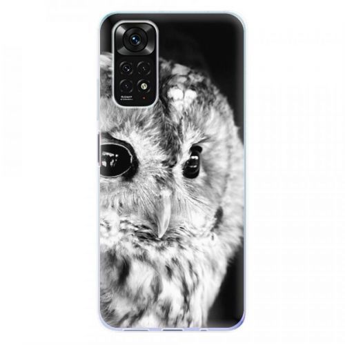 Odolné silikónové puzdro iSaprio - BW Owl - Xiaomi Redmi Note 11 / Note 11S