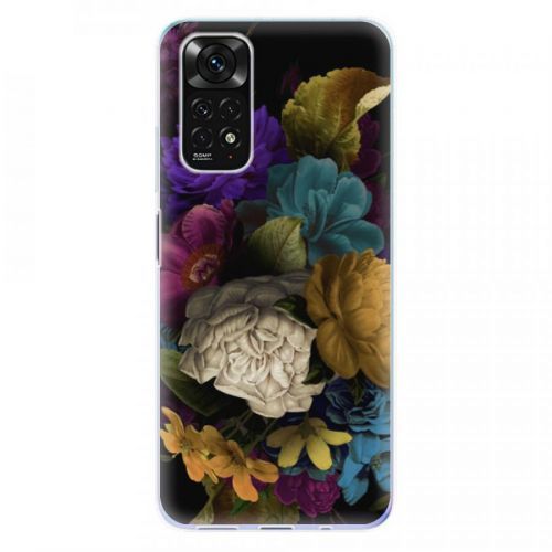 Odolné silikónové puzdro iSaprio - Dark Flowers - Xiaomi Redmi Note 11 / Note 11S