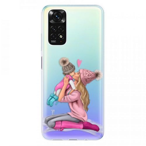 Odolné silikónové puzdro iSaprio - Kissing Mom - Blond and Girl - Xiaomi Redmi Note 11 / Note 11S