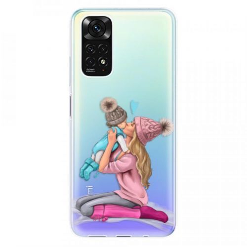 Odolné silikónové puzdro iSaprio - Kissing Mom - Blond and Boy - Xiaomi Redmi Note 11 / Note 11S