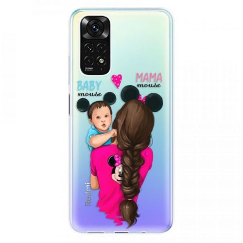 Odolné silikónové puzdro iSaprio - Mama Mouse Brunette and Boy - Xiaomi Redmi Note 11 / Note 11S