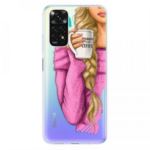 Odolné silikónové puzdro iSaprio - My Coffe and Blond Girl - Xiaomi Redmi Note 11 / Note 11S