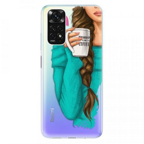Odolné silikónové puzdro iSaprio - My Coffe and Brunette Girl - Xiaomi Redmi Note 11 / Note 11S