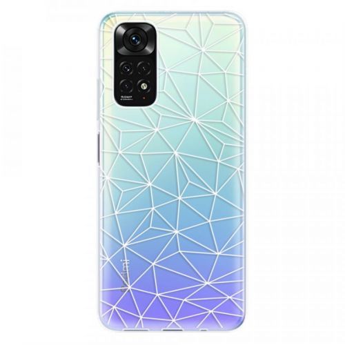 Odolné silikónové puzdro iSaprio - Abstract Triangles 03 - white - Xiaomi Redmi Note 11 / Note 11S