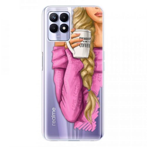 Odolné silikónové puzdro iSaprio - My Coffe and Blond Girl - Realme 8i