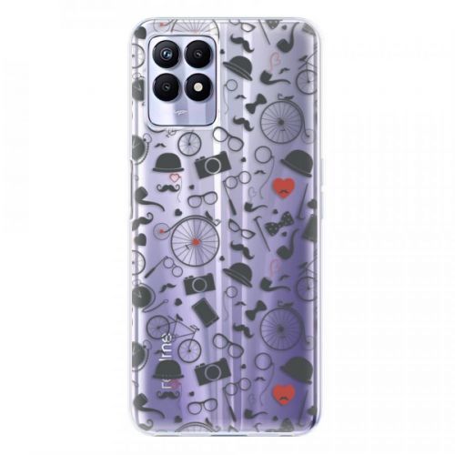 Odolné silikónové puzdro iSaprio - Vintage Pattern 01 - black - Realme 8i