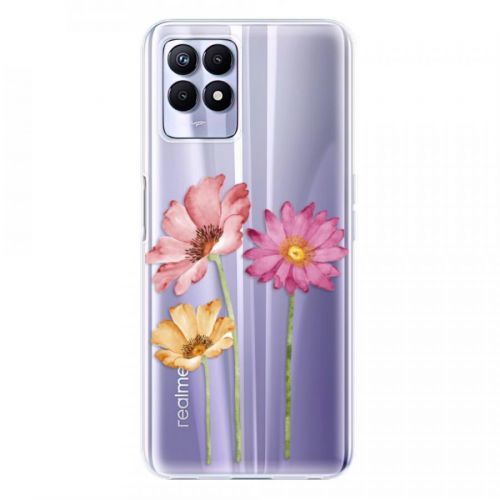 Odolné silikónové puzdro iSaprio - Three Flowers - Realme 8i