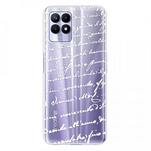 Odolné silikónové puzdro iSaprio - Handwriting 01 - white - Realme 8i