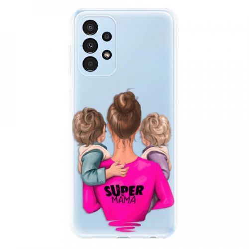 Odolné silikónové puzdro iSaprio - Super Mama - Two Boys - Samsung Galaxy A13