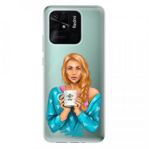 Odolné silikónové puzdro iSaprio - Coffe Now - Redhead - Xiaomi Redmi 10C