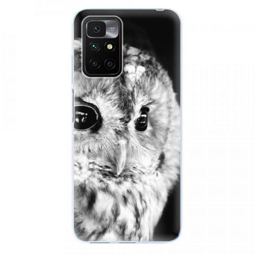 Odolné silikónové puzdro iSaprio - BW Owl - Xiaomi Redmi 10