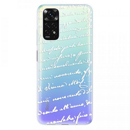 Odolné silikónové puzdro iSaprio - Handwriting 01 - white - Xiaomi Redmi Note 11 / Note 11S
