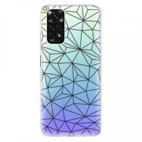 Odolné silikónové puzdro iSaprio - Abstract Triangles 03 - black - Xiaomi Redmi Note 11 / Note 11S