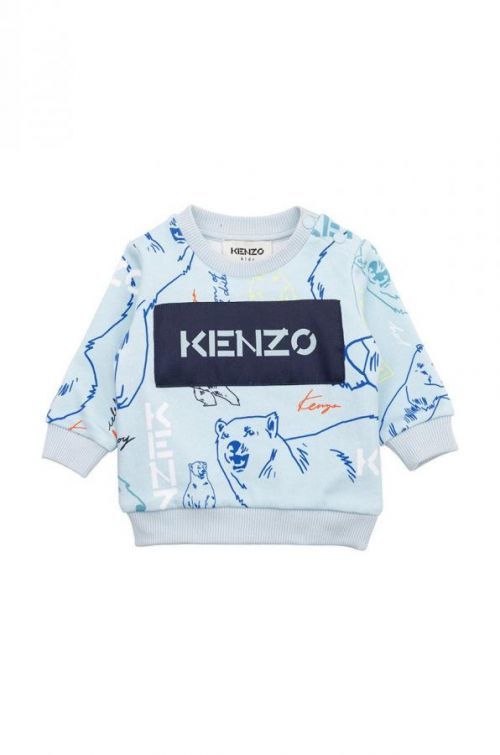 Detská bavlnená mikina Kenzo Kids vzorovaná