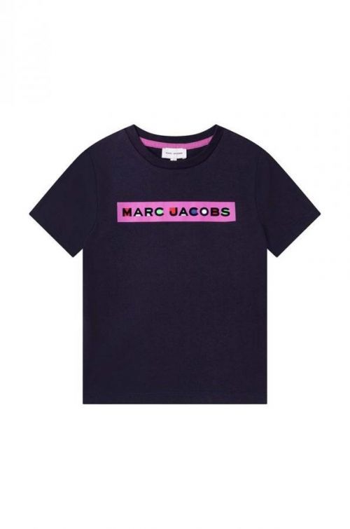 Detské bavlnené tričko Marc Jacobs čierna farba, s potlačou