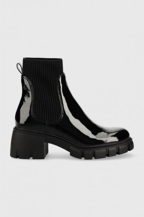 Členkové topánky Steve Madden Hutch dámske, čierna farba, na platforme,