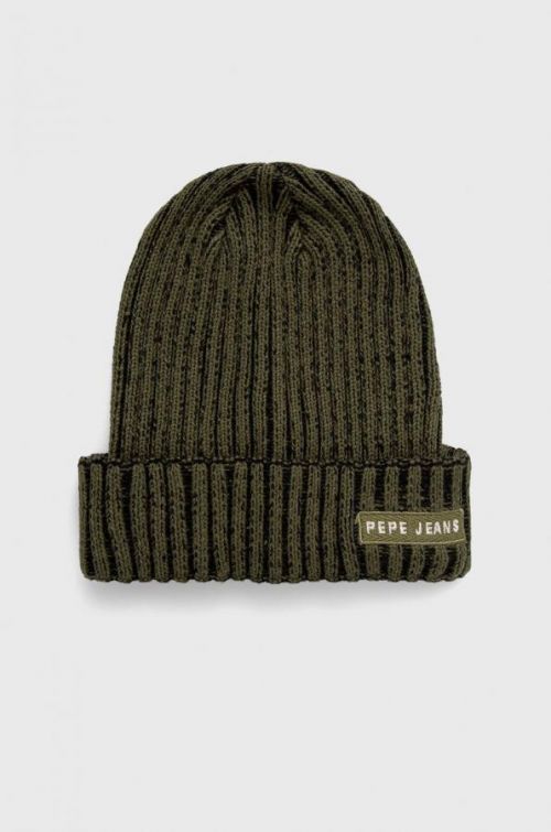 Čiapka Pepe Jeans zelená farba,