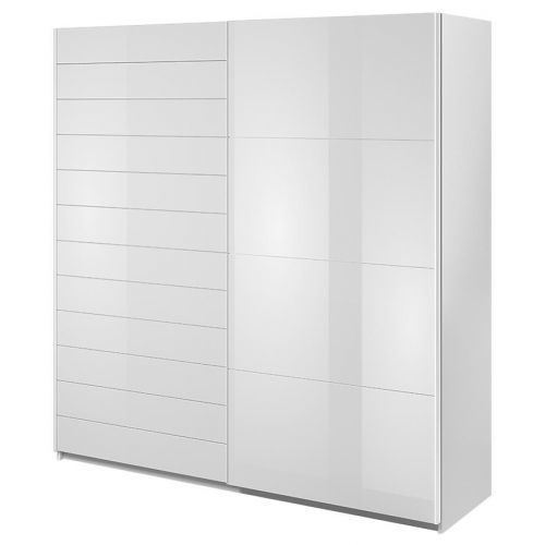 Skriňa 2d posuvné Galaxy 68 biela/biela sklo