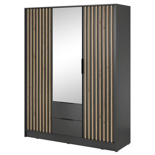 Szafa Nelly 3d Zrkadlo Grafit/Artisan