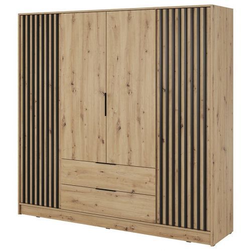 Szafa Nelly 4d Dub Artisan/Čierna
