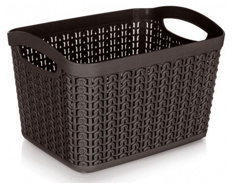 Úložný košík 3,3 l, hnedý, ratanový vzhľa%