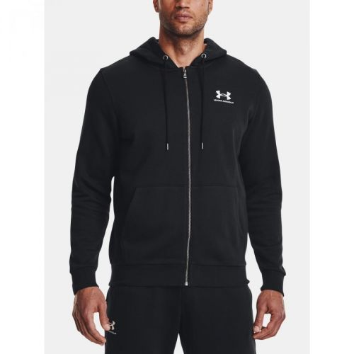 Under Armour Sweatshirt UA Essential Fleece FZ Hood-BLK - Mens