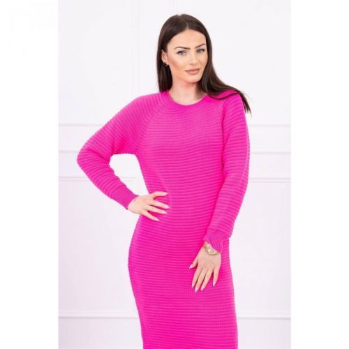 Striped sweater dress pink neon