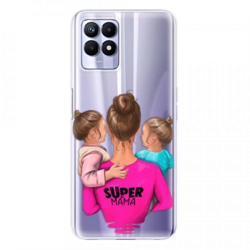Odolné silikónové puzdro iSaprio - Super Mama - Two Girls - Realme 8i