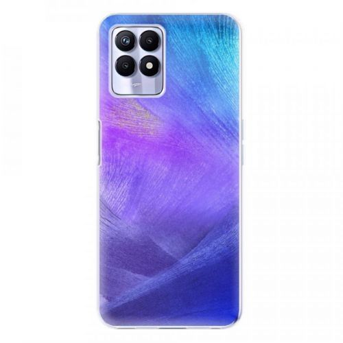 Odolné silikónové puzdro iSaprio - Purple Feathers - Realme 8i
