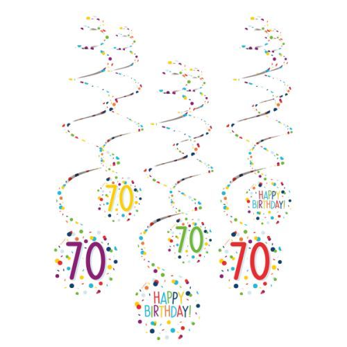 Amscan Dekoračné víry - Happy Birthday Konfety 70