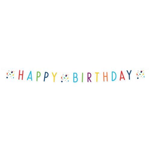 Amscan Banner Happy Birthday - Konfety