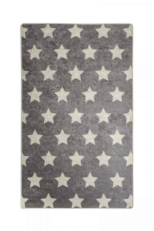 Dětský koberec Stars 140x190 cm šedý