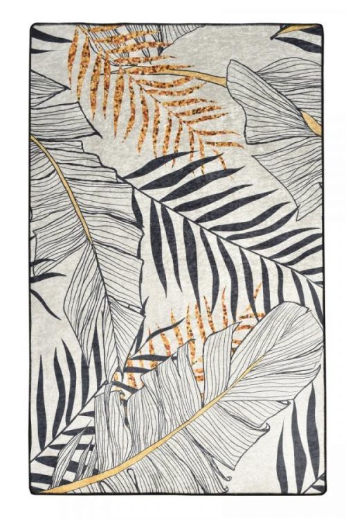 Koberec Herbal 140x190 cm bílo-černý/zlatý