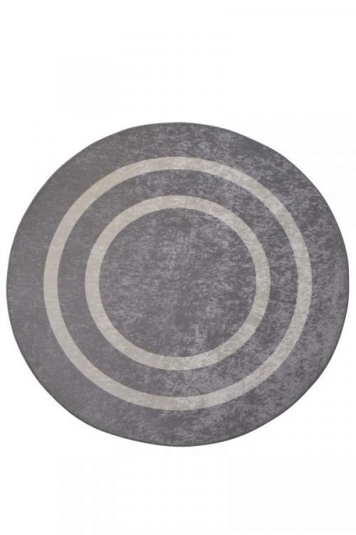 Kulatý koberec Silver 140 cm šedý