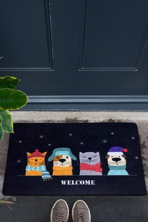 Rohožka Pets 45 x 70 cm černá