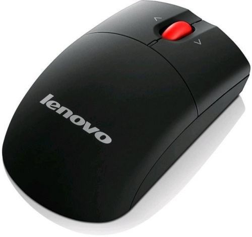 LENOVO myš bezdrôtová Laser Wireless Mouse (mini veľkosť) - 1600dpi, 2.4GHz, Laser, USB vysílač, 3 tlačítka, 2xAA, čierna