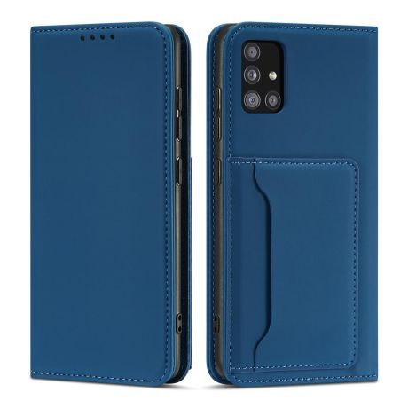 MG Magnet knižkové kožené puzdro na Xiaomi Redmi Note 11, modré