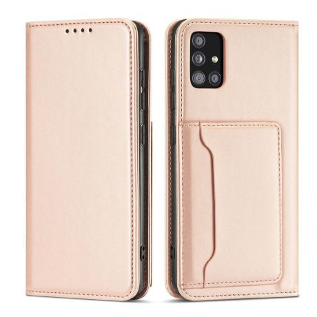 MG Magnet knižkové kožené puzdro na Xiaomi Redmi Note 11, ružové