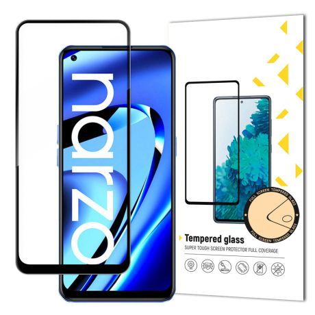 MG Full Glue Super Tough ochranné sklo na Realme Narzo 50A, čierne